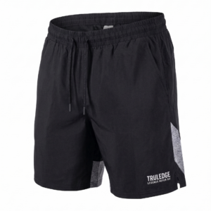 TRULEDGE Breathable Contrast Panel Gym Shorts – Black - Grey